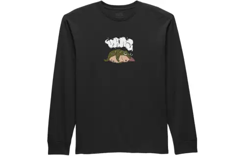 Vans Snoozarito Long Sleeve T Shirt T Shirt Men's Black