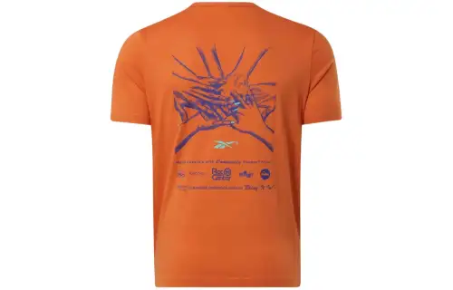 Reebok BB BASKETBALL AAWH HOOP T Shirt Men's Orange