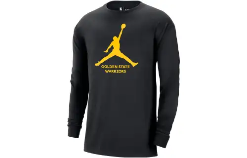 Jordan T Shirts Men's Black Crew Neck Moderate Straight Fit