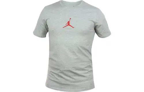Jordan T Shirts Men's Gray Crew Neck Moderate Straight Fit