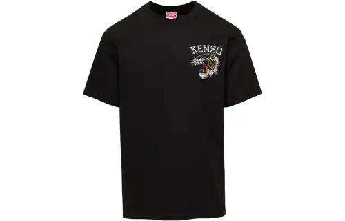 KENZO T Shirts Men's Black Crew Neck Moderate Straight Fit