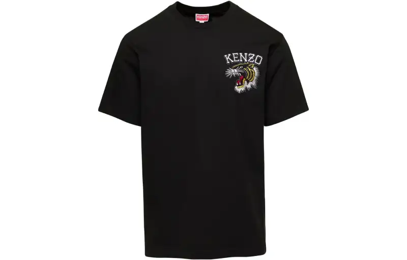 KENZO T Shirts Men's Black Crew Neck Moderate Straight Fit