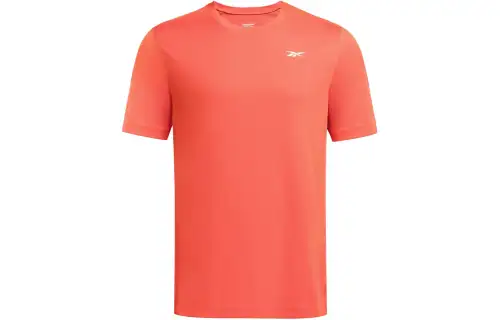 Reebok T Shirts Men's Orange Crew Neck Moderate Straight Fit