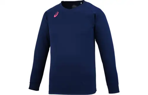 ASICS T Shirts Unisex Blue V Neck Moderate Straight Fit