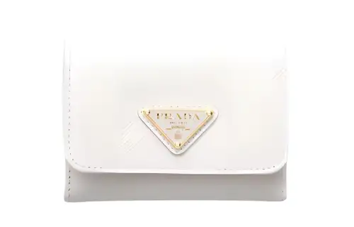 PRADA Saffiano Leather Wallet Women's White