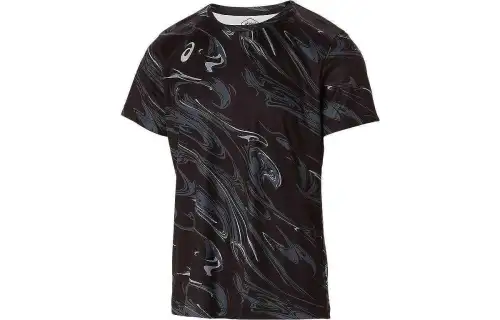 ASICS T Shirts Unisex Black Crew Neck Moderate Other