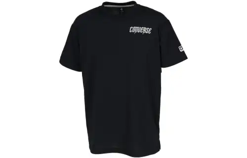 Converse T Shirts Unisex Black Crew Neck Moderate Straight Fit