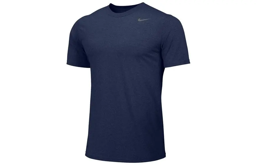 Nike T-Shirts Men's Navy Blue Crew Neck Moderate Straight Fit