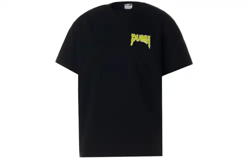 PUMA T Shirts Men's Black Crew Neck Moderate Other