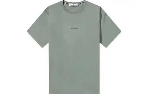 STONE ISLAND T Shirts Men's Sage Jasper Crew Neck Moderate Straight Fit