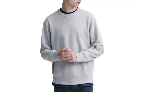 UNIQLO T Shirts Unisex Sky Gray Crew Neck Moderate