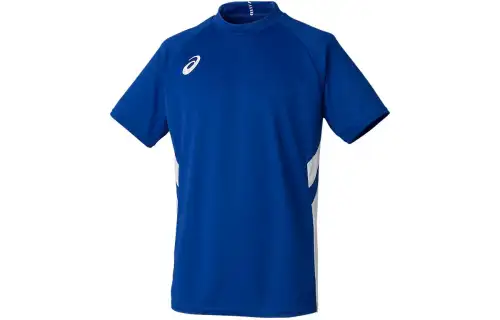 ASICS T Shirts Men's Blue Crew Neck Moderate Straight Fit
