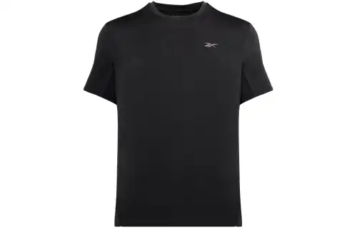 Reebok T Shirts Men's Black Crew Neck Moderate Straight Fit