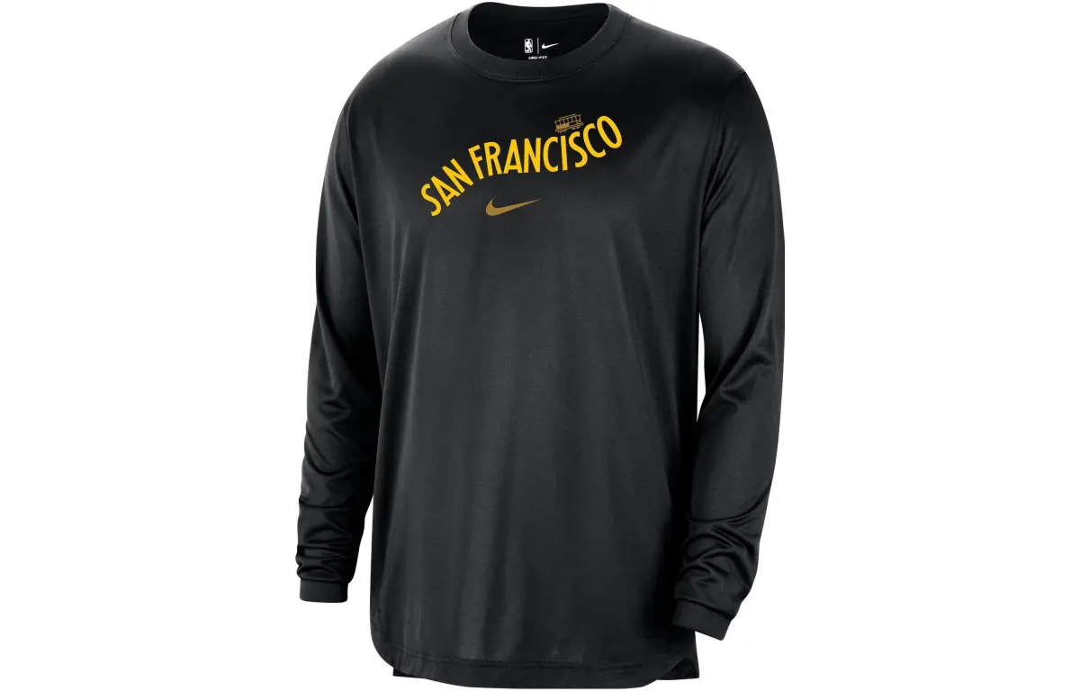 Nike T-Shirts Men's Black Crew Neck Moderate Straight Fit