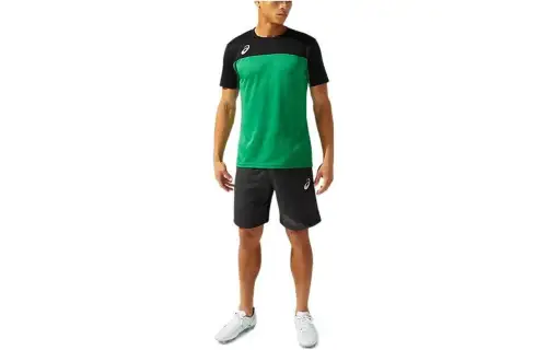 ASICS T Shirts Men's Green Crew Neck Moderate Other