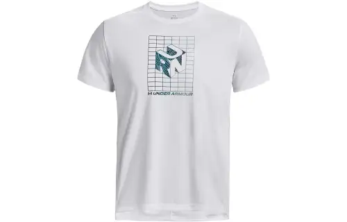 Under Armour T Shirts Men's White Crew Neck Moderate Straight Fit
