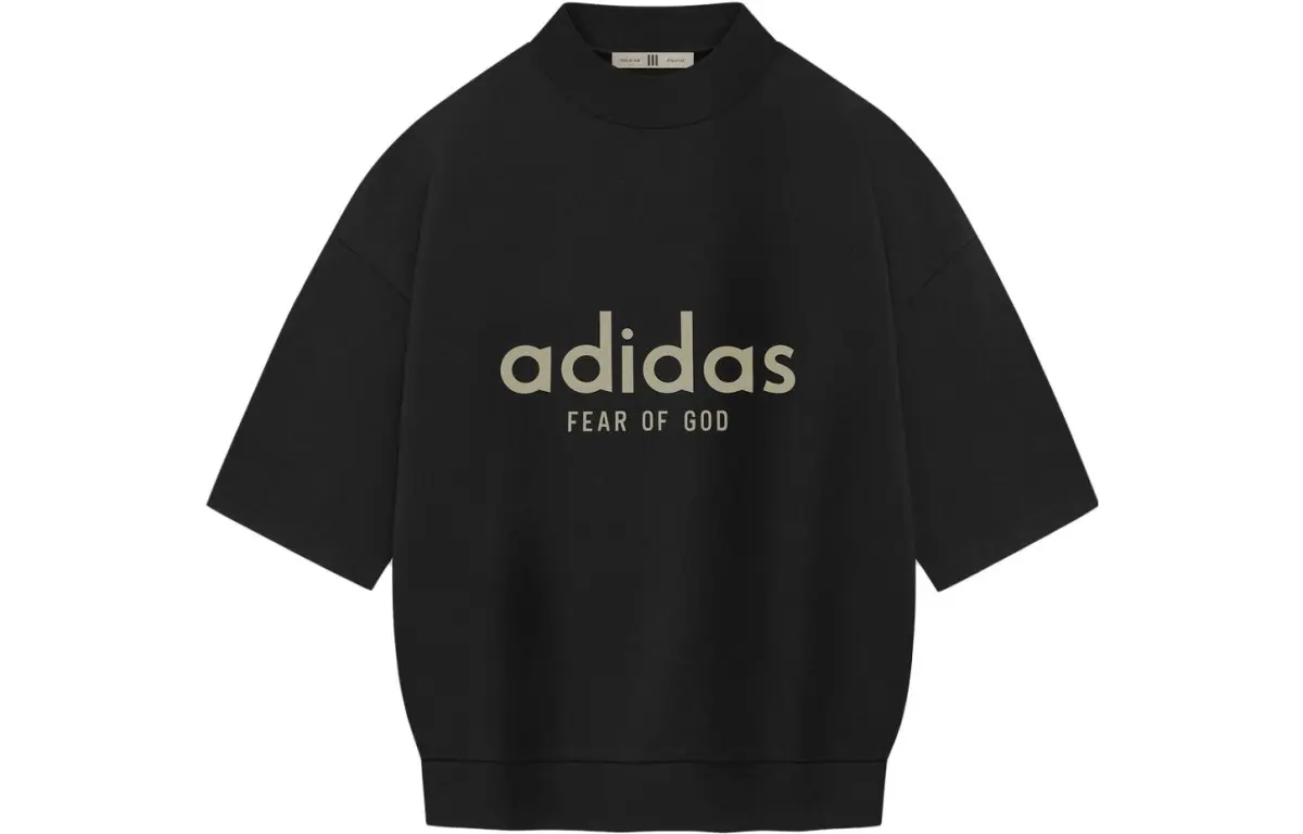 Fear of God Athletics Heavy Jersey 3/4 Mock Tee Black