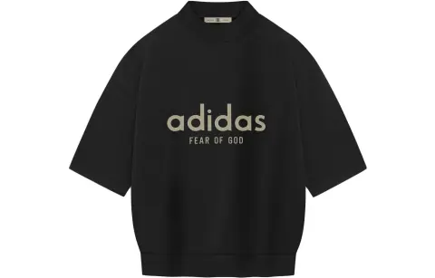 Fear of God Athletics Heavy Jersey 3/4 Mock Tee Black