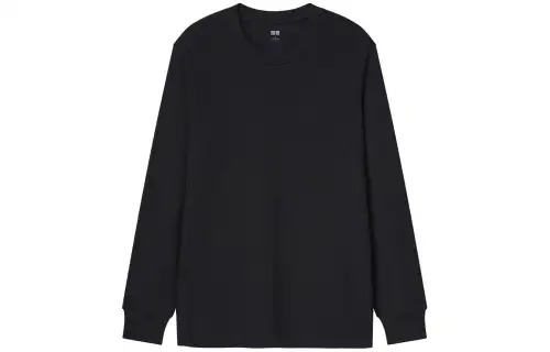 UNIQLO T Shirts Unisex Black Crew Neck Moderate Other