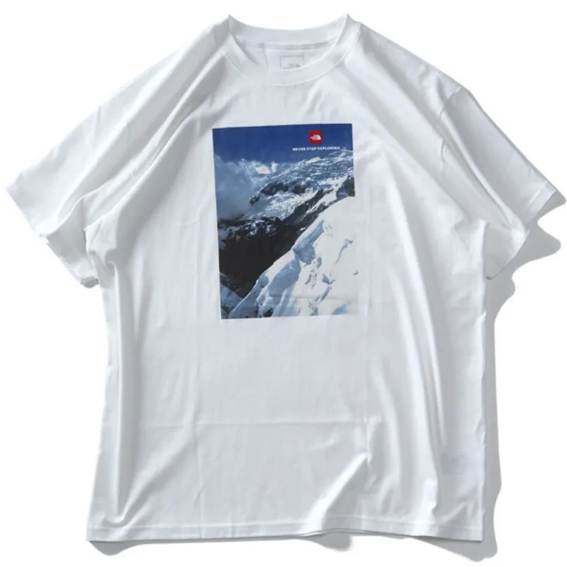 THE NORTH FACE T-Shirts Men's White Crew Neck Moderate Straight Fit