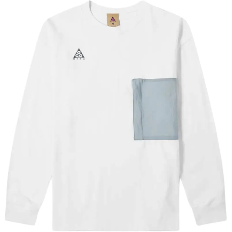 Nike T-Shirts Men's White Crew Neck Moderate Straight Fit