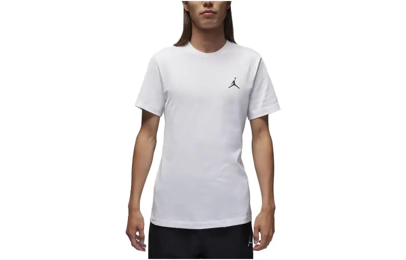 Jordan T Shirts Men's White Crew Neck Moderate