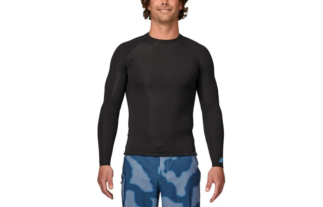 Patagonia Yulex® Regulator® Lite Long Sleeved Wetsuit Top T Shirt Men's Black