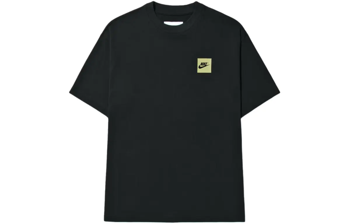 Nike T-Shirts Men's Black Crew Neck Moderate Straight Fit