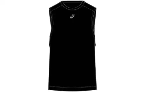 ASICS T Shirts Men's Black Crew Neck Moderate Other