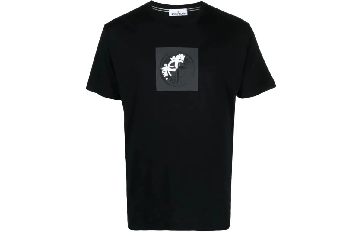 STONE ISLAND Compass print Cotton T shirt