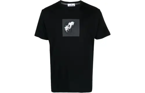 STONE ISLAND Compass print Cotton T shirt