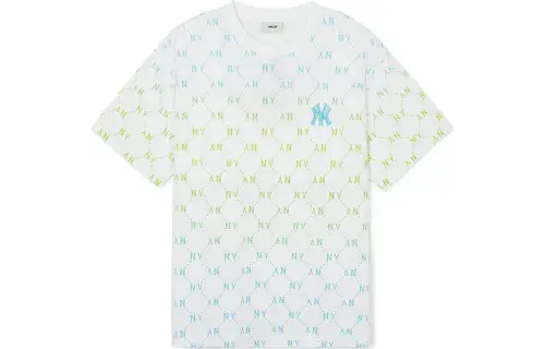 MLB New York Yankees T Shirts Unisex Aqua Blue Crew Neck Moderate