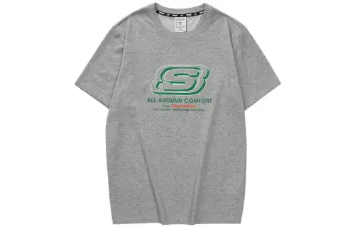 Skechers Colorful T Shirt Unisex Medium Heather Gray
