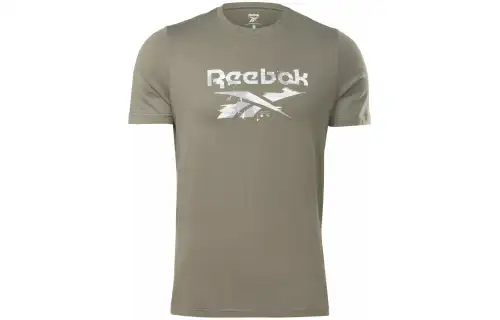 Reebok T Shirts Men's Gray Crew Neck Moderate Straight Fit
