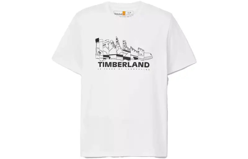 Timberland Short Sleeve Back History Comic Graphic T Shirt T Shirt Unisex White