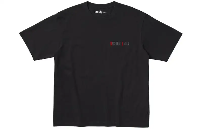 UNIQLO T Shirts Unisex Black Crew Neck Moderate Straight Fit