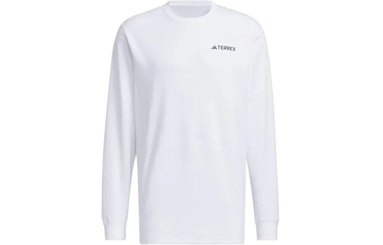 Adidas T-Shirts Men's White Crew Neck Moderate Straight Fit