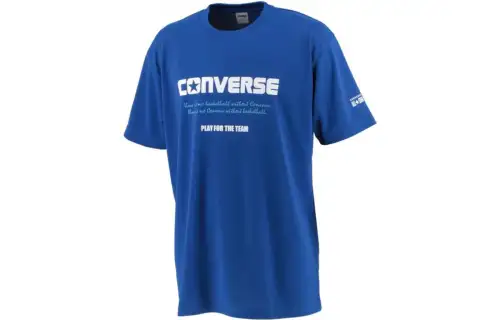 Converse T Shirts Unisex Blue Crew Neck Moderate Straight Fit