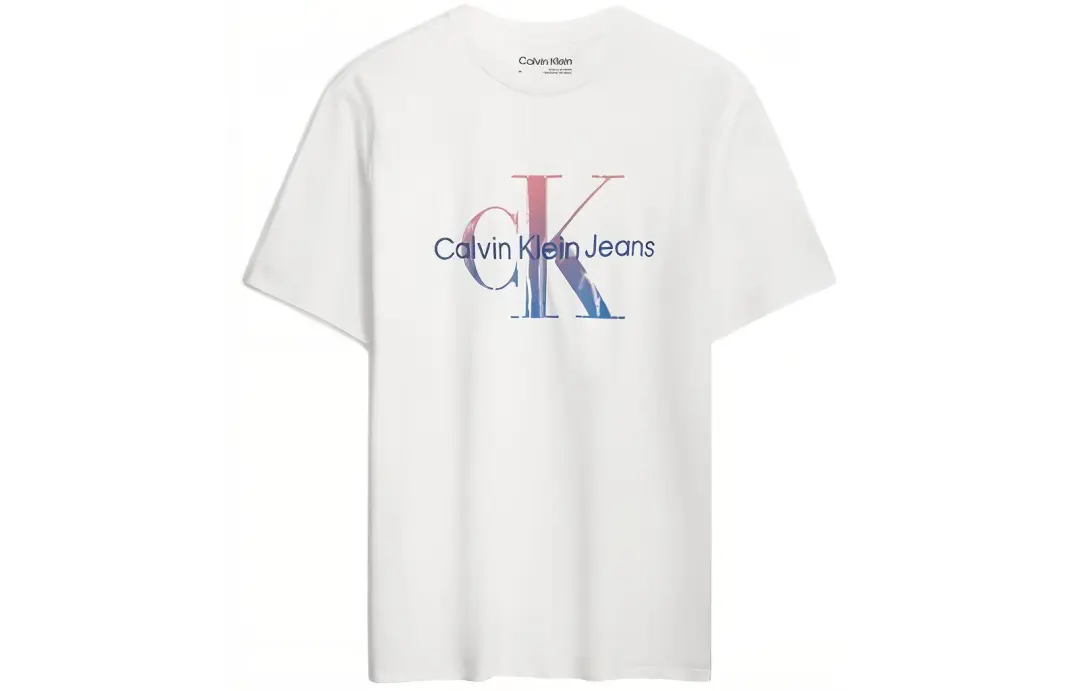 CALVIN KLEIN T Shirt Unisex Moon White