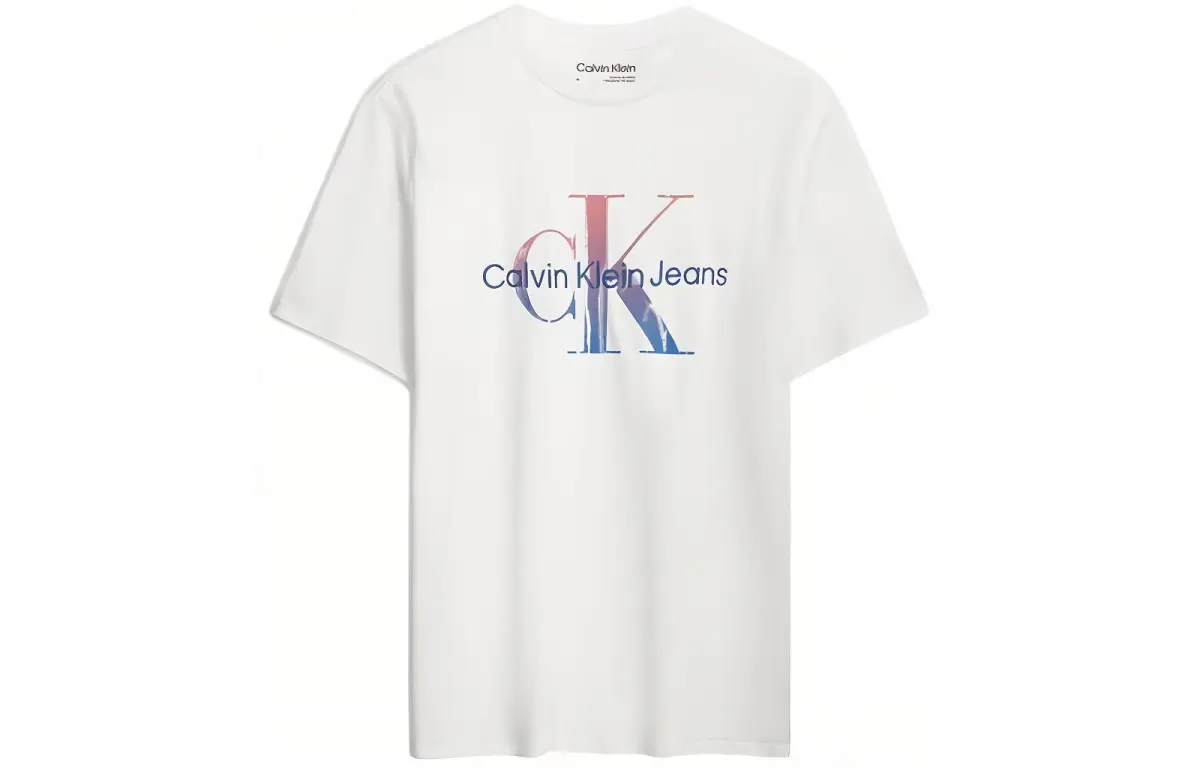 CALVIN KLEIN T-Shirt Men's Moon White