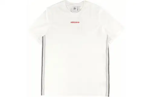 Adidas Originals T Shirts Men's White Crew Neck Moderate Straight Fit