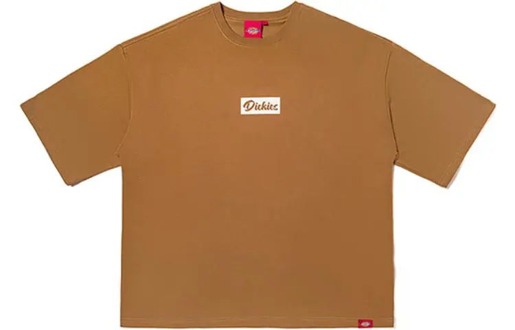 Dickies T Shirts Unisex Brown Crew Neck Moderate Straight Fit