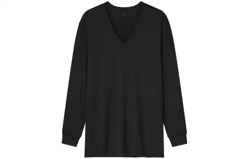 UNIQLO T Shirts Men's Black V Neck Moderate