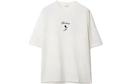 Burberry Floral Embroidered Crewneck T Shirt