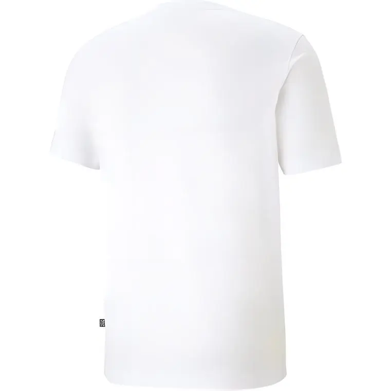 PUMA T-Shirts Men's White V-neck Moderate