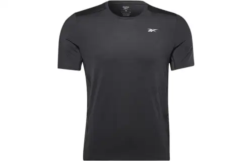 Reebok T Shirts Men's Black Crew Neck Thin Straight Fit