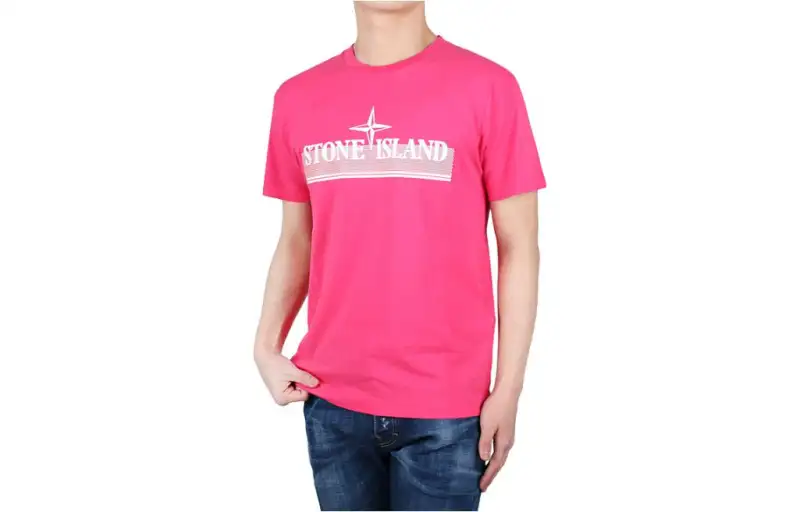 STONE ISLAND T Shirt Men's Pink