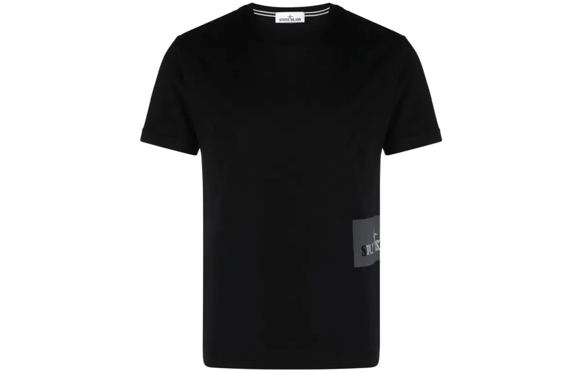 STONE ISLAND Logo Printed Crewneck T-Shirt