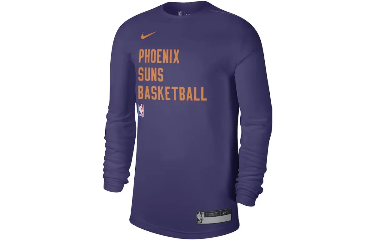 Nike T-Shirts Men's Purple Crew Neck Moderate Straight Fit