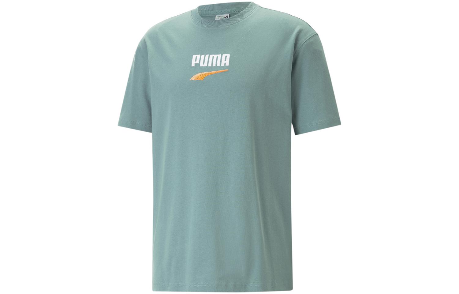 PUMA Downtown Logo Tee T Shirt Men's Green